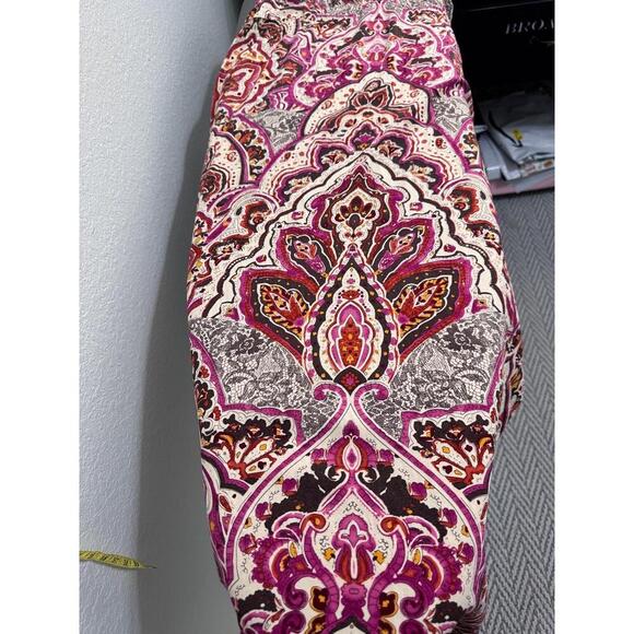 Lucky Brand MultiColor Sleeveless Spaghetti Straps VNeck Maxi Dress Medium - Picture 6 of 9